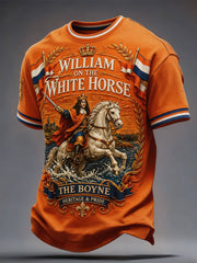 Herren 12. Juli Orange Day bedrucktes T-Shirt