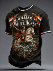 Herren 12. Juli Orange Day bedrucktes T-Shirt