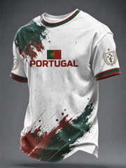 Men's Portuguese Football Printed T-shirt