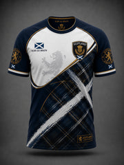 Herren T-Shirt mit Schottland-Kunst-Print, kurzärmlig