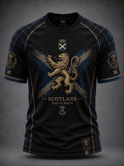 Herren T-Shirt mit Schottland-Kunst-Print, kurzärmlig
