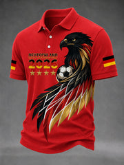 Bedrucktes Freizeit-T-Shirt für deutsche Fußballfans (Herren)