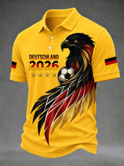 Bedrucktes Freizeit-T-Shirt für deutsche Fußballfans (Herren)