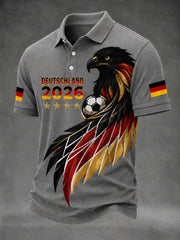 Bedrucktes Freizeit-T-Shirt für deutsche Fußballfans (Herren)