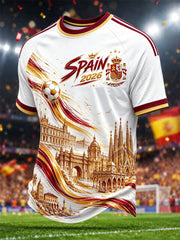 Herren-Geschenk für Spanien-Fußballfans – lässiges T-Shirt mit Print