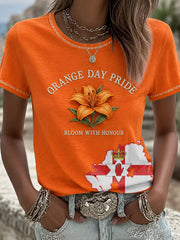 Damen T-Shirt mit Kunstdruck zum 12. Juli Orangemen's Day