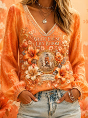 Damen 12. Juli Orangemen's Day Kunst bedruckte Leinen-Tops