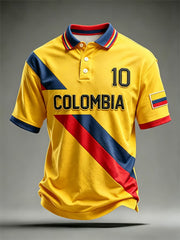 Kolumbien Fußball 2026 Lässiges Unisex Poloshirt
