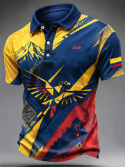 Kolumbien Fußball 2026 Lässiges Unisex Poloshirt