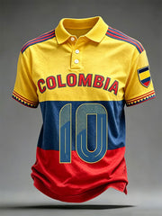 Kolumbien Fußball 2026 Lässiges Unisex T-Shirt Poloshirt