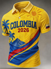 Kolumbien Fußball 2026 Freizeit Unisex Poloshirt