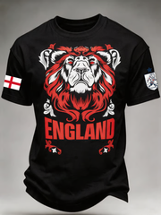 Herren Großbritannien Fußball-Liebhaber England bedrucktes Kurzarm-T-Shirt