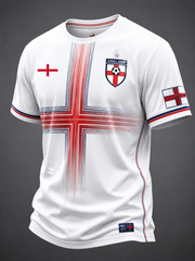Herren Großbritannien Fußball-Liebhaber England bedrucktes Kurzarm-T-Shirt