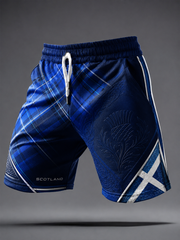 Schottland-Shorts mit Aufdruck für Herren