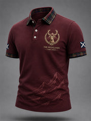 Herren Poloshirt mit schottischem Karomuster, Freizeit