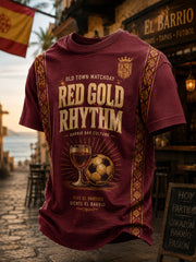Herren-Geschenk für Fußballfans Bedrucktes Freizeit-T-Shirt