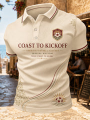 Herren-Geschenk für Fußballfans Bedrucktes Casual Polo