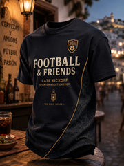 Herren-Geschenk für Fußballfans Bedrucktes Freizeit-T-Shirt