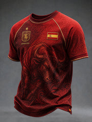 Herren Fußball T-Shirt ESPAÑA Kurzarm