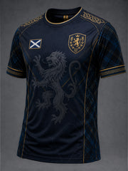 Herren T-Shirt mit Schottland-Kunst-Print, kurzärmlig