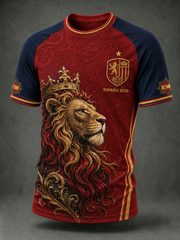 Herren ESPAÑA Fußball T-Shirt mit kurzen Ärmeln