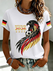 Damen Deutschland Fußball Fan T-Shirt