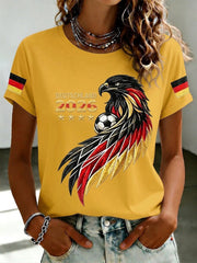 Damen Deutschland Fußball Fan T-Shirt