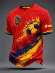 Herren-Geschenk für Spanien-Fußballfans, lässiges T-Shirt mit Aufdruck