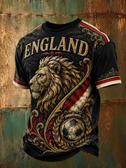 Herren Großbritannien Fußball-Liebhaber England bedrucktes Kurzarm-T-Shirt