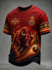 Herren Spanien Fußball Fan Kurzarm T-Shirt