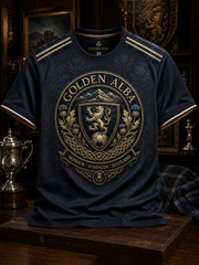 Herren T-Shirt mit schottischem Fußball-Liebhaber-Druck und kurzen Ärmeln