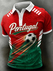 Herren-Shirt im Portugal-Fußball-Stil