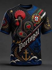 Herren Freizeit-T-Shirt, inspiriert vom portugiesischen Fußball
