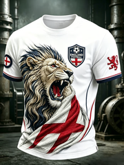 Herren Großbritannien Fußball-Liebhaber England bedrucktes Kurzarm-T-Shirt