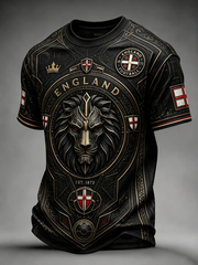 Herren Großbritannien Fußball-Liebhaber England bedrucktes Kurzarm-T-Shirt