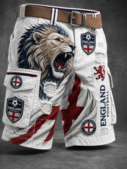 Herren UK Fußball Fan England Bedruckte Shorts