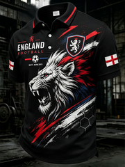 Herren UK Fußball-Liebhaber England bedrucktes Poloshirt