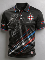 Herren UK Fußball Fan England bedrucktes Poloshirt
