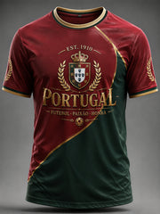 Herren T-Shirt mit portugiesischem Fußballmotiv