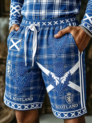 Bedruckte Shorts für Herren, Schottland-Motiv