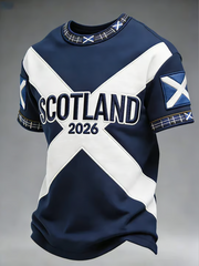 Herren T-Shirt mit Schottland-Druck und kurzen Ärmeln