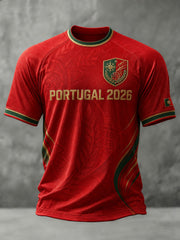 Herren-T-Shirt mit Portugal-Fußballdruck