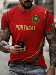 Herren Portugal Fußball T-Shirt mit Aufdruck