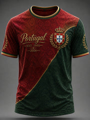 Herren T-Shirt mit portugiesischem Fußballprint