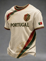 Portugal Fußball-T-Shirt für Herren mit Aufdruck