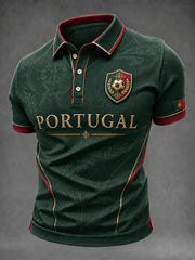 Herren Portugal Fußball Bedrucktes T-Shirt