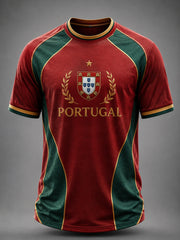 Herren T-Shirt mit portugiesischem Fußballmotiv