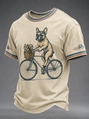 Herren Bulldog Fahrrad T-Shirt