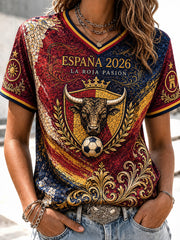 Damen Spanien Fußball-Fan T-Shirt 2026