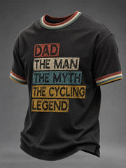 Herren-T-Shirt Papa, der Mann, der Mythos, die Radsport-Legende